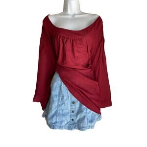 VTG Chelsea Studio Plus 6X Vampire Red Boho Romantic Coquette Whimsigoth Blouse